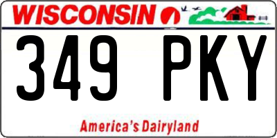 WI license plate 349PKY