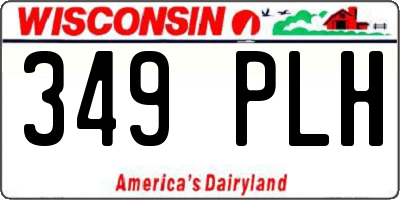 WI license plate 349PLH