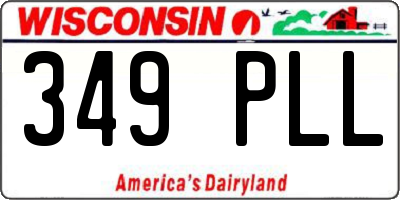 WI license plate 349PLL