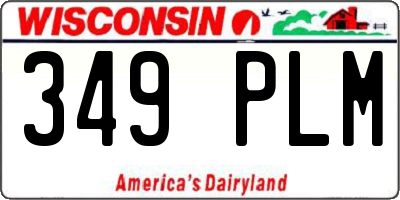 WI license plate 349PLM