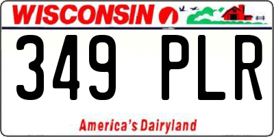 WI license plate 349PLR