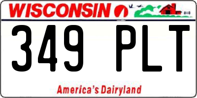 WI license plate 349PLT