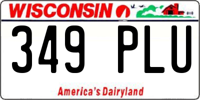 WI license plate 349PLU