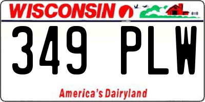 WI license plate 349PLW