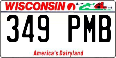 WI license plate 349PMB