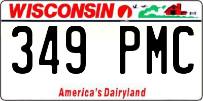 WI license plate 349PMC