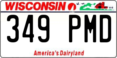 WI license plate 349PMD