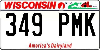 WI license plate 349PMK