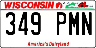 WI license plate 349PMN