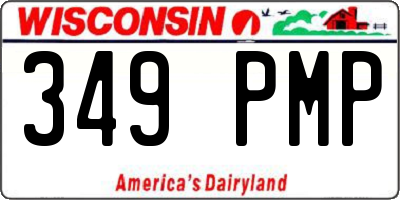 WI license plate 349PMP