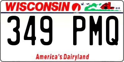 WI license plate 349PMQ