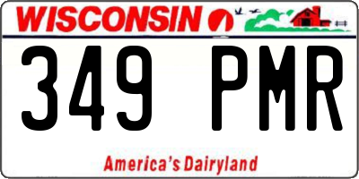 WI license plate 349PMR