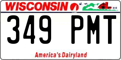 WI license plate 349PMT