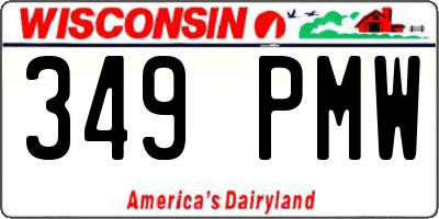 WI license plate 349PMW