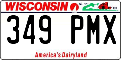WI license plate 349PMX