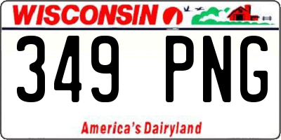 WI license plate 349PNG
