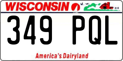 WI license plate 349PQL