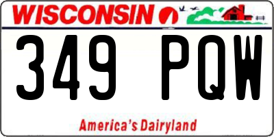WI license plate 349PQW