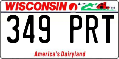 WI license plate 349PRT