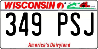 WI license plate 349PSJ