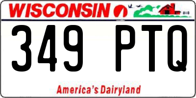 WI license plate 349PTQ