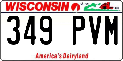 WI license plate 349PVM