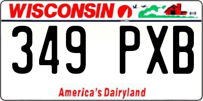 WI license plate 349PXB