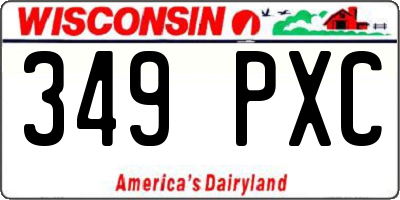WI license plate 349PXC