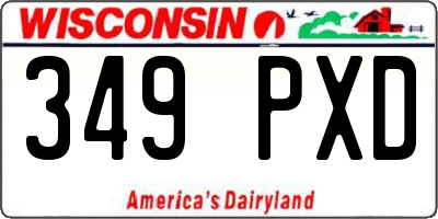WI license plate 349PXD