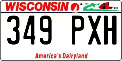 WI license plate 349PXH