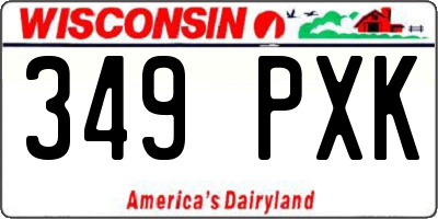 WI license plate 349PXK
