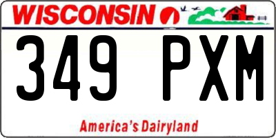 WI license plate 349PXM