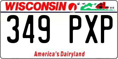 WI license plate 349PXP