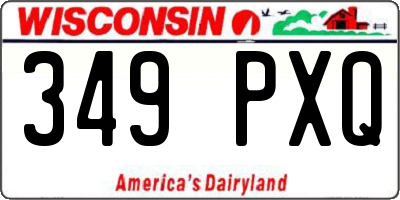 WI license plate 349PXQ