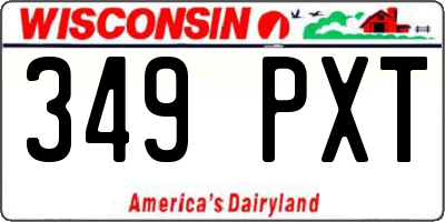 WI license plate 349PXT