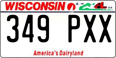 WI license plate 349PXX