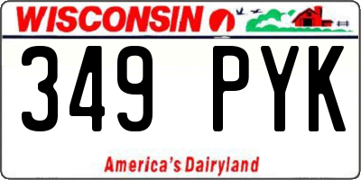 WI license plate 349PYK