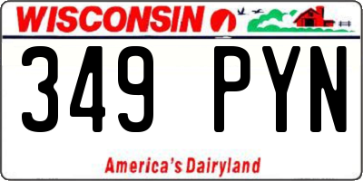 WI license plate 349PYN