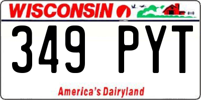 WI license plate 349PYT