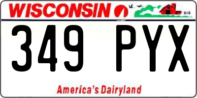 WI license plate 349PYX