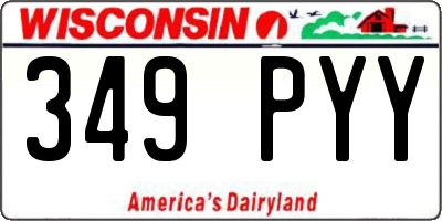 WI license plate 349PYY