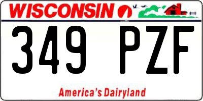 WI license plate 349PZF