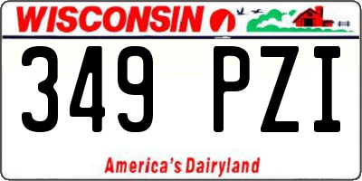 WI license plate 349PZI