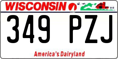WI license plate 349PZJ