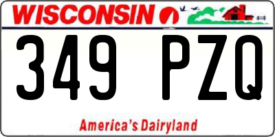 WI license plate 349PZQ