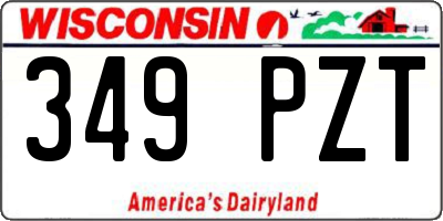 WI license plate 349PZT