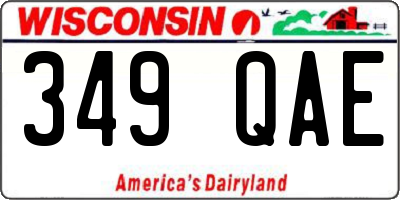 WI license plate 349QAE