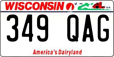 WI license plate 349QAG