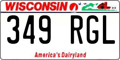WI license plate 349RGL