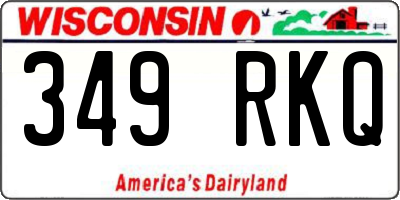 WI license plate 349RKQ